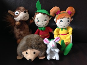 Moi pomocnicy na jutrzejszą lekcję - Holly, Bud, Squirrel, Hedgehog i Mouse