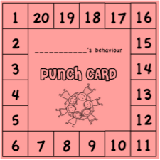 Red punch card