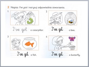 Modelowanie wykonywania ćwiczenia (Treetops 1 workbook str. 36, ćw. 2)